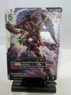 Gundam Card Game Newtype Rising Justice Gundam GD01-066 LR - Image 1