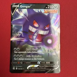 Pokemon TCG Gengar v Fusion Strike Holo Card 156/264 Swsh08 - Image 1