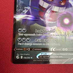 Pokemon TCG Gengar v Fusion Strike Holo Card 156/264 Swsh08 - Image 5