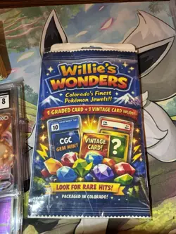 Pokemon TCG: Willie’s Edition Mystery Gems (1 CGC Graded Card)+Pack And Vintage - Image 1