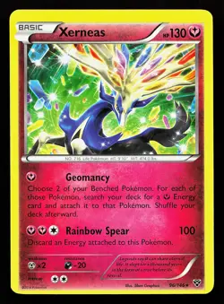Xerneas 96/146 Rare OFF CENTER Error Misprint XY Base Set Pokemon Card - Image 1