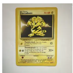 Pokemon TCG Electabuzz Base Set 20/102 Rare Regular Unlimited 70 HP ENG 1999 - Image 1