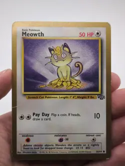 Pokemon TCG Meowth Fruit Roll Up Gold Bordered Promo 56/64 - Image 1