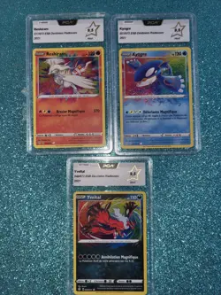 Carte Pokemon eshiram 017/072 +Kyogre 021 + Yveltal Destinee Radieuses PCA 9,5 - Image 1