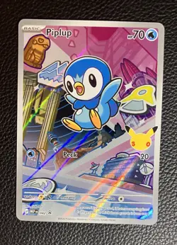 2026 POKEMON TCG Piplup 042 BLACK STAR PROMO FIRST PARTNER ILLUSTRATION - Image 1