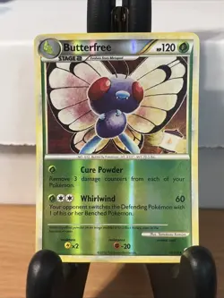 Butterfree 16/123 Rare HGSS HeartGold & SoulSilver Pokemon Reverse Holo NM - Image 1