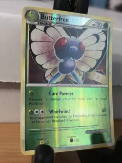 Butterfree 16/123 Rare HGSS HeartGold & SoulSilver Pokemon Reverse Holo NM - Image 2