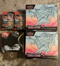 Sealed Chaos Rising Pokemon Center Bundle 1x Booster Box 2x Bundles 2x PC ETB - Image 1