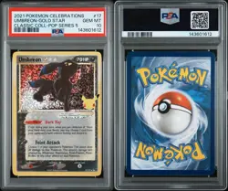 2021 Pokemon Celebrations Umbreon Gold Star 17/17 PSA 10 - Image 3