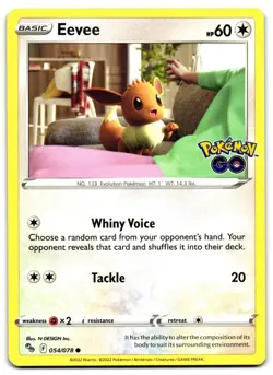 Eevee 054/078 - 🌊 Pokemon GO Common Pokemon TCG 🖤 - LP - Image 1