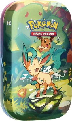 Pokemon : Scarlet & Violet—Prismatic Evolutions Mini Tin – Leafeon - NEW SEALED - Image 1