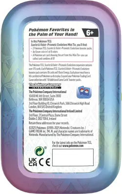 Pokemon : Scarlet & Violet—Prismatic Evolutions Mini Tin – Leafeon - NEW SEALED - Image 2