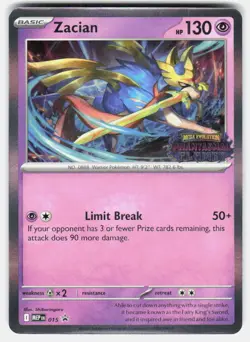 Zacian (Prerelease) 015 Holo Promo ME: Mega Evolution Promo Pokemon Holo NM - Image 2