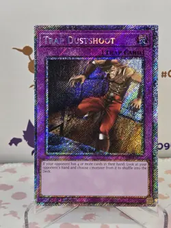 Yugioh Rarity 5 - Trap Dustshoot (Platinum Secret Rare) - RA05-EN077 - Image 1
