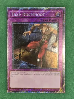 Yugioh Rarity 5 - Trap Dustshoot (Platinum Secret Rare) - RA05-EN077 - Image 3