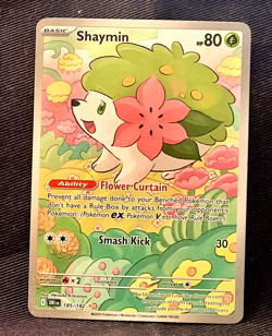 Pokemon Destined Rivals Shaymin 185/182 Illustration Rare NM - Image 1