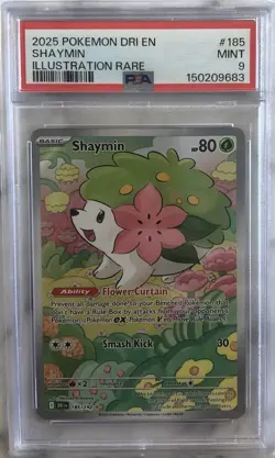 Shaymin 185/182 Pokemon Destined Rivals IR Holo PSA 9 - Image 1
