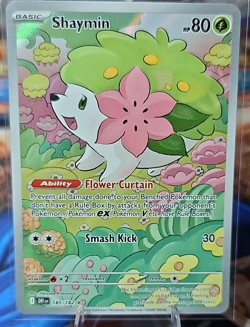 Shaymin 185/182 Illustration Rare Holo SV10: Destined Rivals Pokemon NM - Image 1