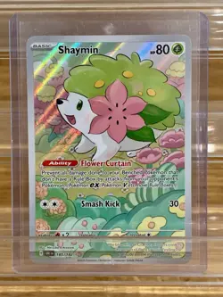 Pokemon TCG Destined Rivals Shaymin Illustration Rare Card 185/182 - Image 1