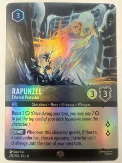 RAPUNZEL Epic! DISNEY LORCANA Winterspell ETHEREAL PROTECTOR 222/204 - Image 1