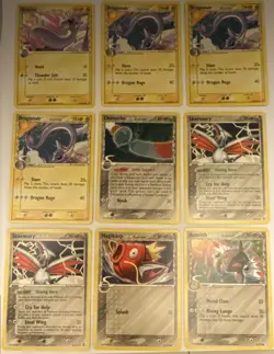 Pokemon TCG EX Dragon Dratini Dragonair Chimecho Skarmory Magikarp 9-Card Lot - Image 1