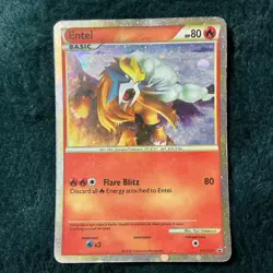 Pokemon TCG Entei Holo Promo Card HGSS20 HGSS HP80 English 2010 - Image 1