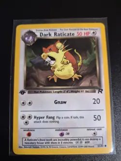 Dark Raticate 51/82 - 1st Edition Team Rocket Vintage Pokemon Card - NM - Image 1
