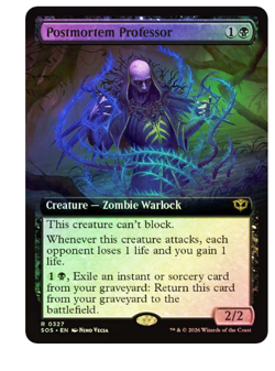 Postmortem Professor - Foil - Extended Art Secrets of Strixhaven MTG - Image 1