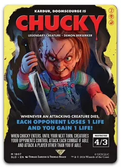 Chucky - Kardur, Doomscourge #1807 (NM) Secret Lair Drop SLD Magic MTG - Image 1