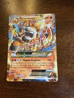 Pokemon TCG Mega M Camerupt EX #XY198 Ultra Rare Black Promo Star Card - Image 1