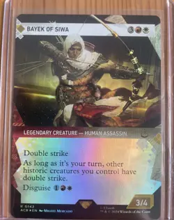 MTG Bayek of Siwa FOIL Borderless Assassin’s Creed 142 NM - Image 1