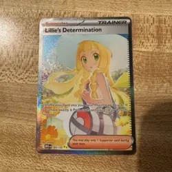 Pokemon Lillie's Determination SIR 184/132 Full Art Holo Near Mint - Image 1