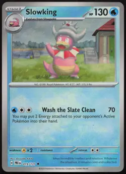 Slowking (Master Ball Pattern) 019/131 Prismatic Evolutions Pokemon Holo NM - Image 1