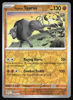 Paldean Tauros 108/193 Uncommon Paldea Evolved Pokemon Reverse Holo Near Mint - Image 1