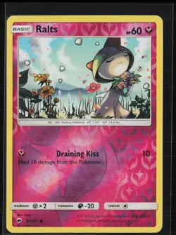 Ralts 91/147 Common Burning Shadows Pokemon Reverse Holo Near Mint - Image 1