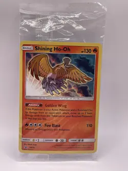 Sealed Shining Ho-oh Pokemon Card, Shining Legends SM Promo SM70 - Image 1