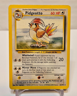 Pidgeotto 22/102 Rare Unlimited Base Set Pokemon 1837 - Image 1