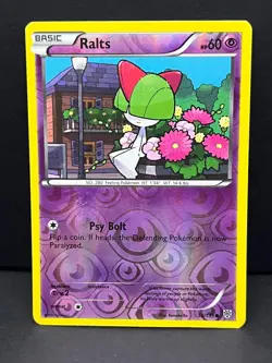 Ralts 59/135 Common Plasma Storm Pokemon Reverse Holo Moderately Played - Image 1