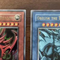 Yu-Gi-Oh Egyptian God Card Set Ultra Rare Slifer GBI-001 Obelisk 002 Ra 003 - Image 3