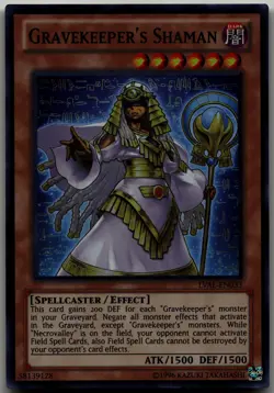 Gravekeeper's Shaman Super Rare Legacy of the Valiant LVAL-EN033 LP - Image 1