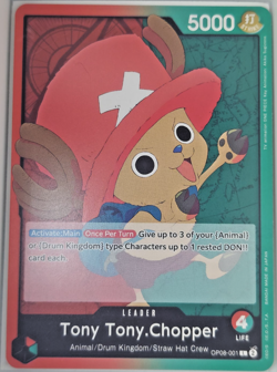One Piece Tony Tony. Chopper OP08-001 Trading Card Game CCG TCG - Image 1