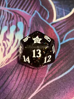MTG Foundations Bundle: Oversized Spindown Dice D20 (Glitter) - Image 1