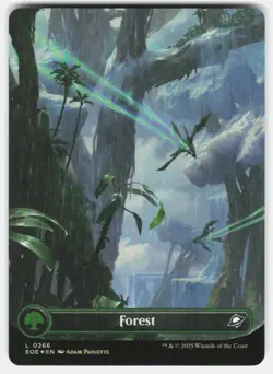 FOREST (0266) (BORDERLESS) 266 EDGE OF ETERNITIES MAGIC: THE GATHERING FOIL NM/M - Image 1