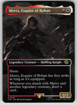 Merry, Esquire of Rohan (Borderless) The Lord of the Rings 437 MTG NM - Image 1