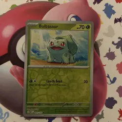 Bulbasaur 001/165 - Reverse Holo Card - Scarlet & Violet 151 Pokemon TCG - Image 1