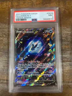 Pokemon 2023 Crown Zenith Full Art LUMINEON V #GG39 PSA 9 RARE 4 - Image 1