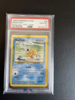 1999 Pokemon Magikarp Base Set #35 PSA 10 GEM MT - Image 1