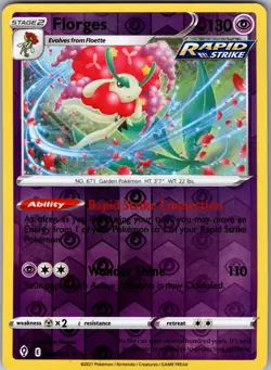 Florges 073/203 Holo Rare Evolving Skies Pokemon Reverse Holo Near Mint - Image 1