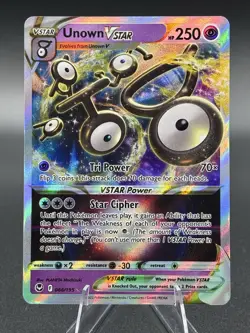 Pokemon TCG Unown VSTAR 066/195 Silver Tempest Holo Ultra Rare English 2022 - Image 1