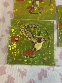 2001 Taps Gold Holo Pidgey Pidgeot Pidgeotto Pog Stickers Pokemon Non-TCG - Image 2